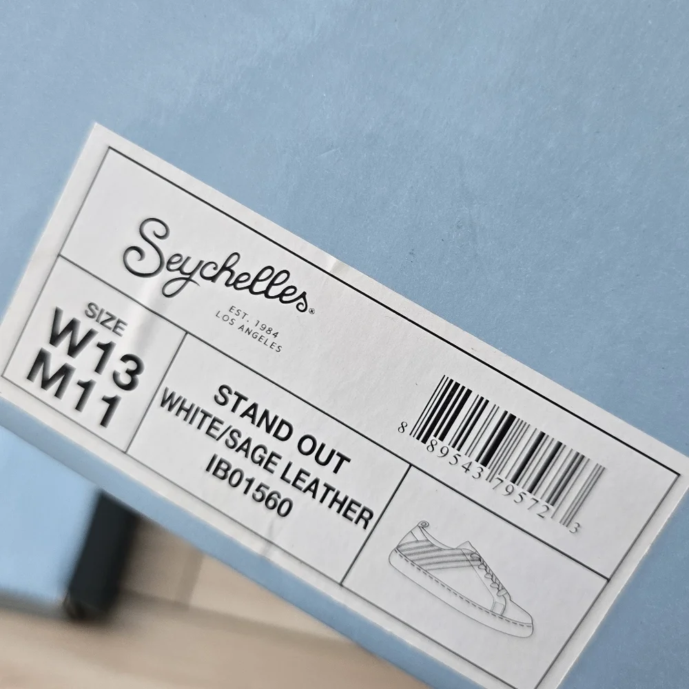 Seychelles Stand Out White/Sage Leather Sneakers